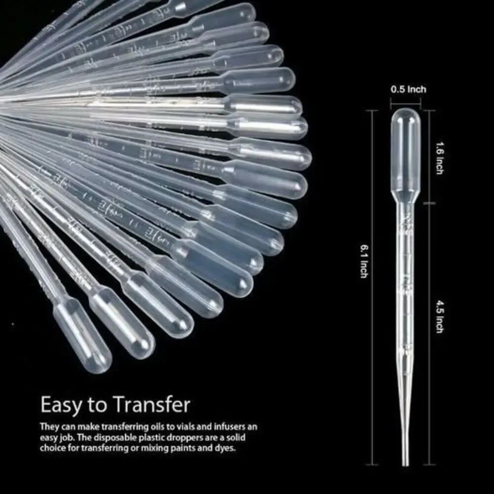 20 Lab Grade Pipettes 3ml Great to Measure Liquid Meds or Paint or ANYTHING !